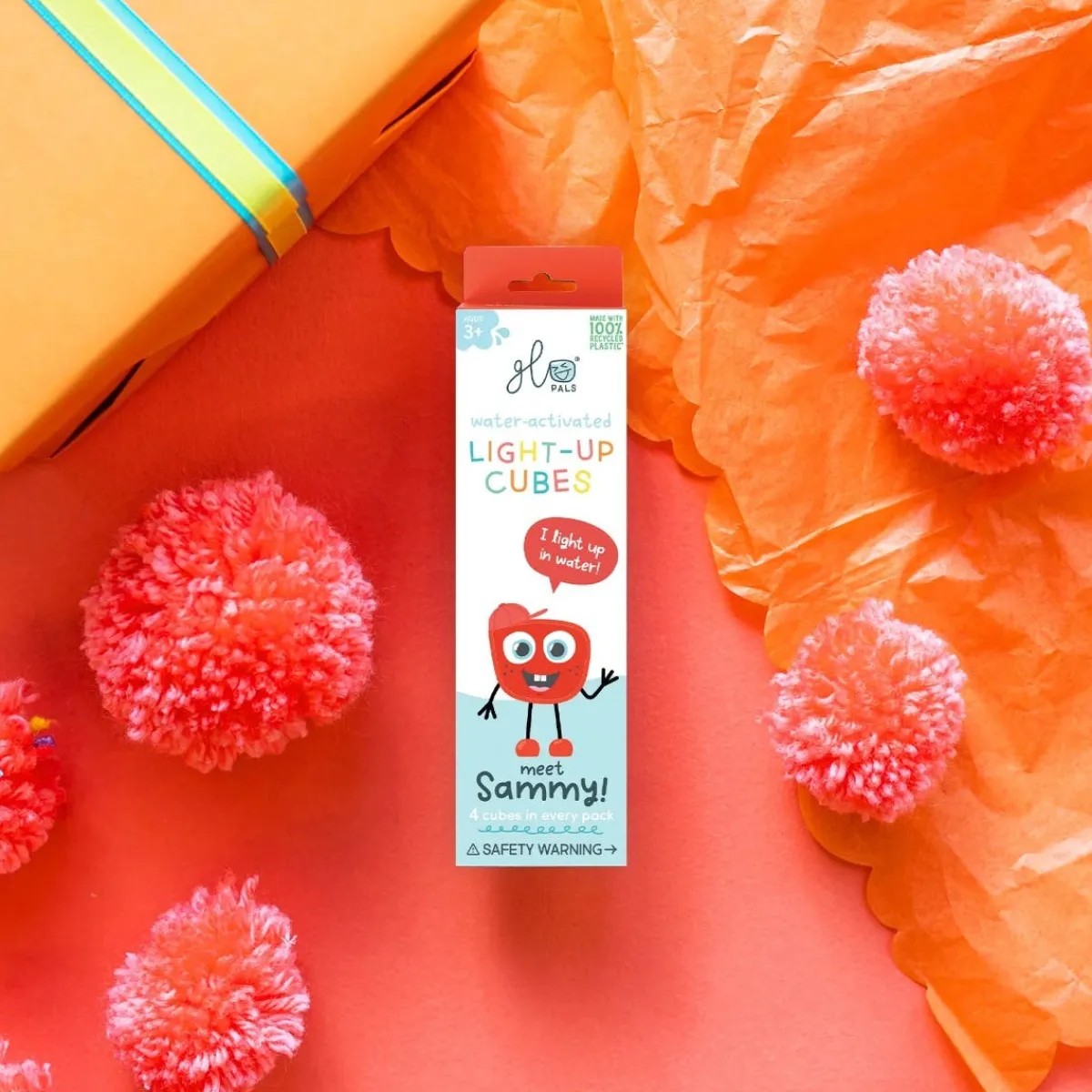 Bath Toys-Glo Pals Light-Up Cubes (4 Pack)