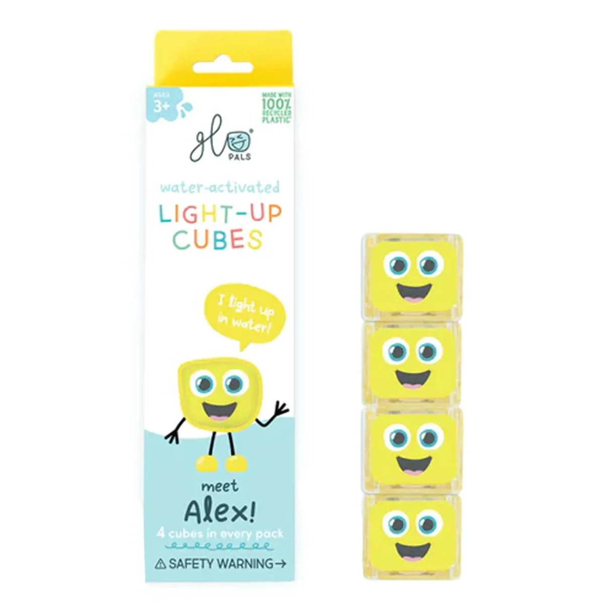 Bath Toys-Glo Pals Light-Up Cubes (4 Pack)