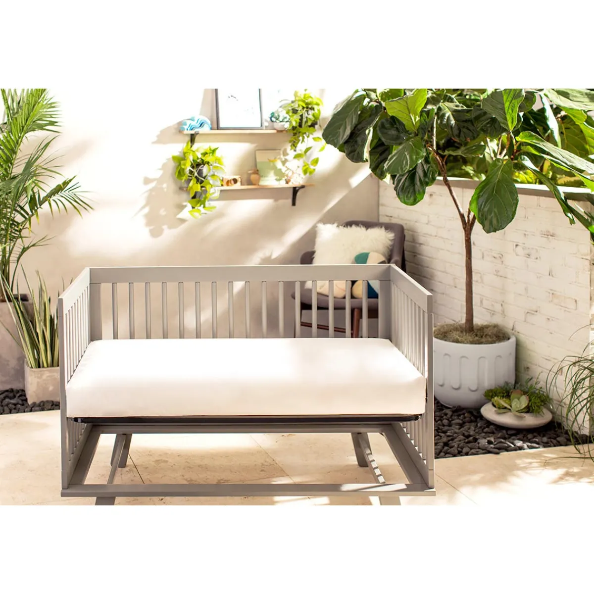 Crib Mattresses-Naturepedic Lightweight Classic Seamless Mattress 2-Stage