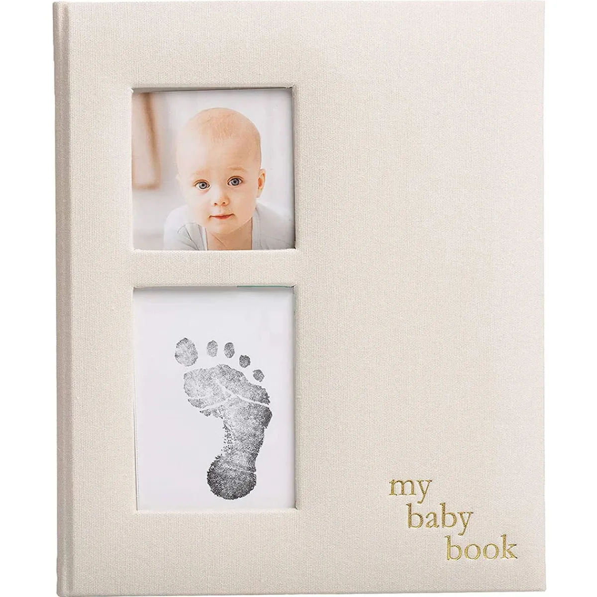 Memory Books-Pearhead Linen Baby Book