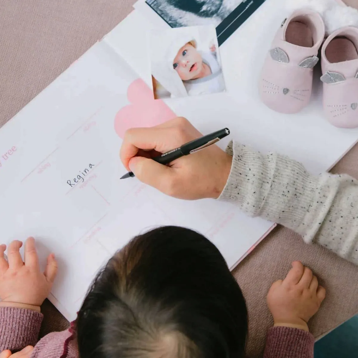 Memory Books-Pearhead Linen Baby Book