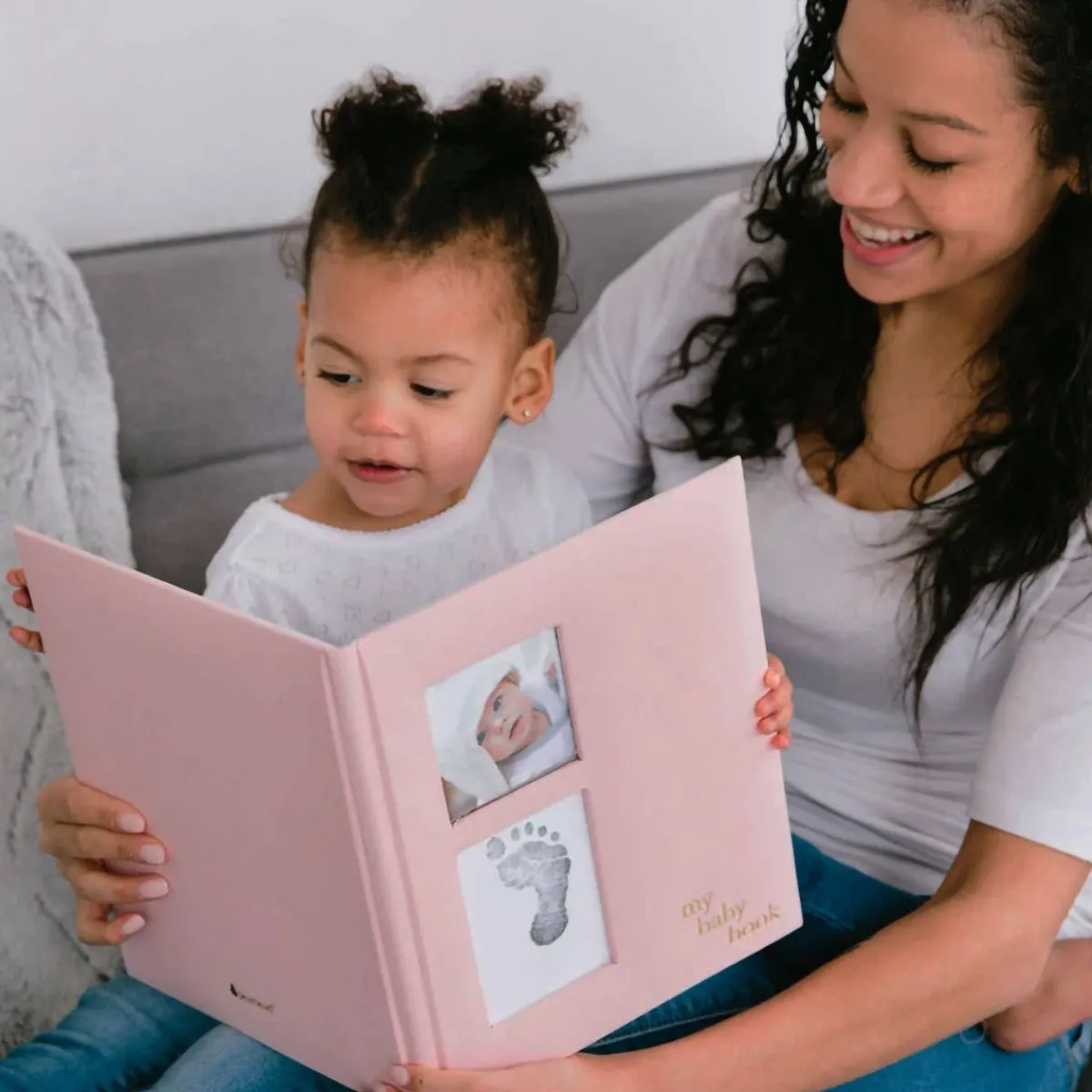 Memory Books-Pearhead Linen Baby Book