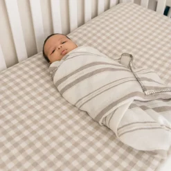 Crib Fitted Sheets-Crane Baby Linen Fitted Crib Sheet