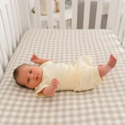 Crib Fitted Sheets-Crane Baby Linen Fitted Crib Sheet