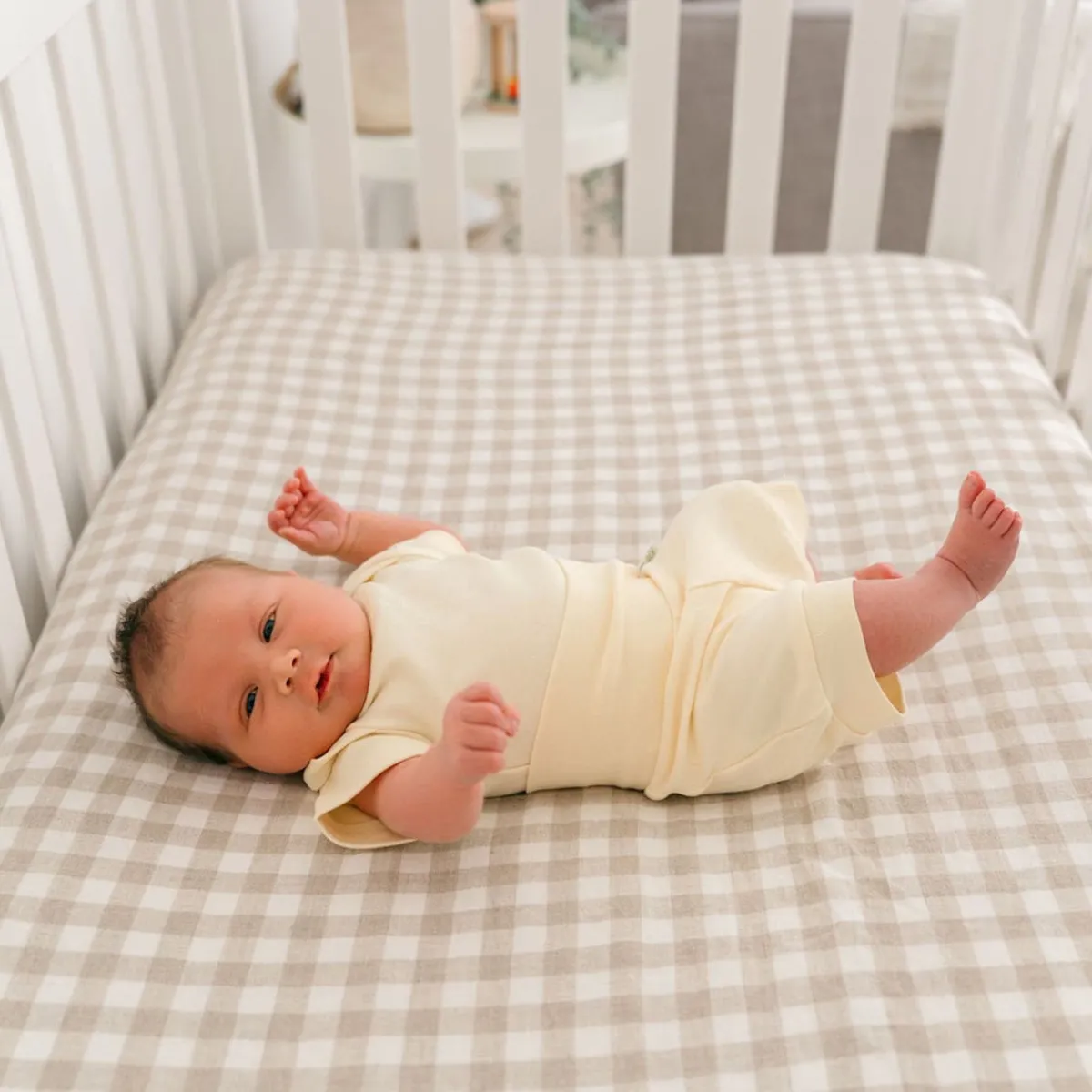 Crib Fitted Sheets-Crane Baby Linen Fitted Crib Sheet