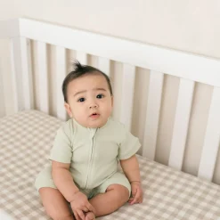 Crib Fitted Sheets-Crane Baby Linen Fitted Crib Sheet