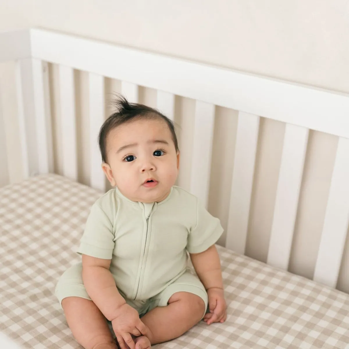 Crib Fitted Sheets-Crane Baby Linen Fitted Crib Sheet