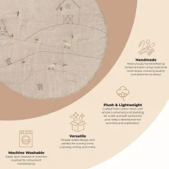 Rugs|Play Mats-Crane Baby Linen Playmat