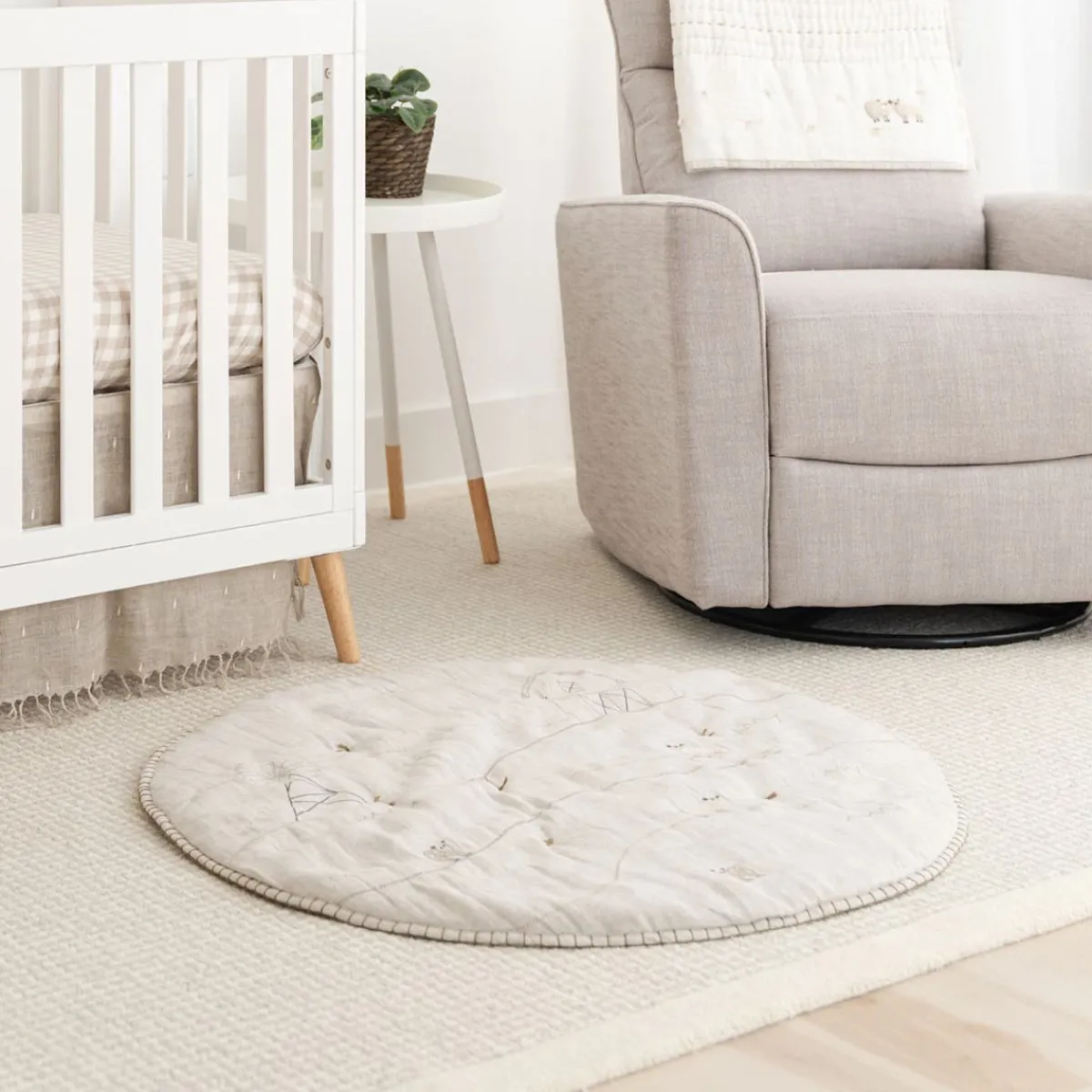 Rugs|Play Mats-Crane Baby Linen Playmat