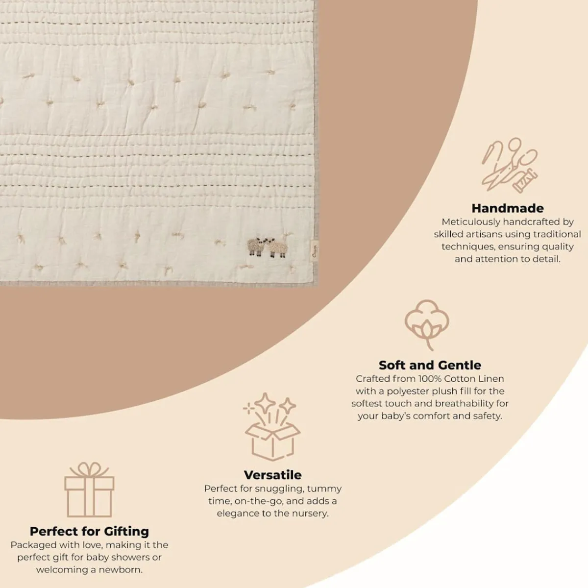 Blankets-Crane Baby Linen Quilted Blanket