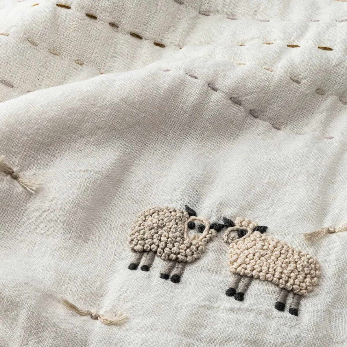 Blankets-Crane Baby Linen Quilted Blanket