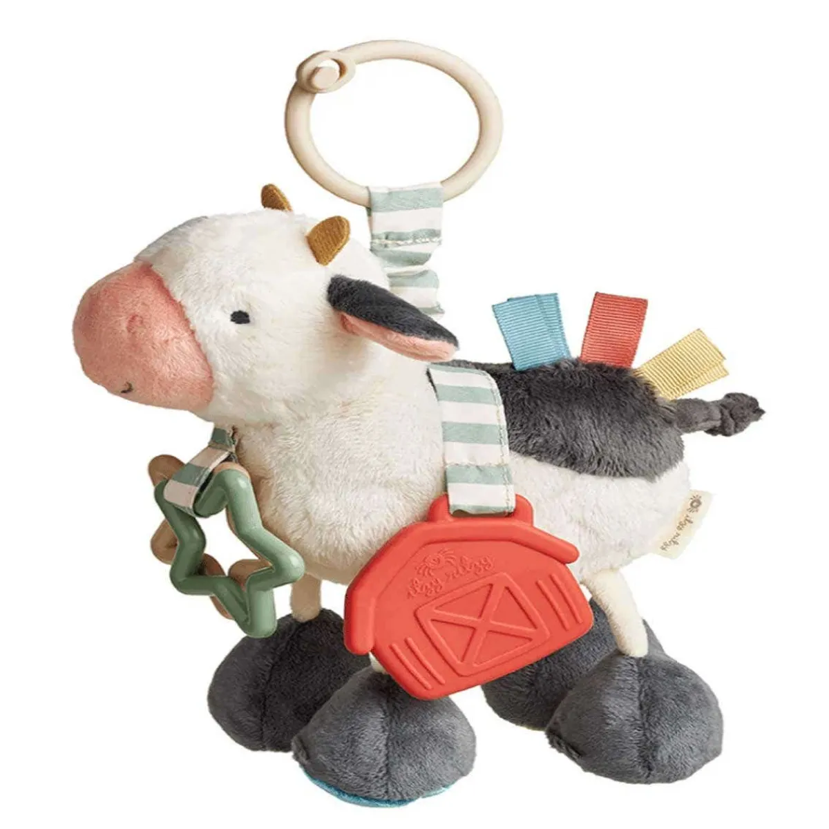 Stroller Toys|Plush Rattles + Teethers-Itzy Ritzy Link & Love Activity Plush Silicone Teether Toy