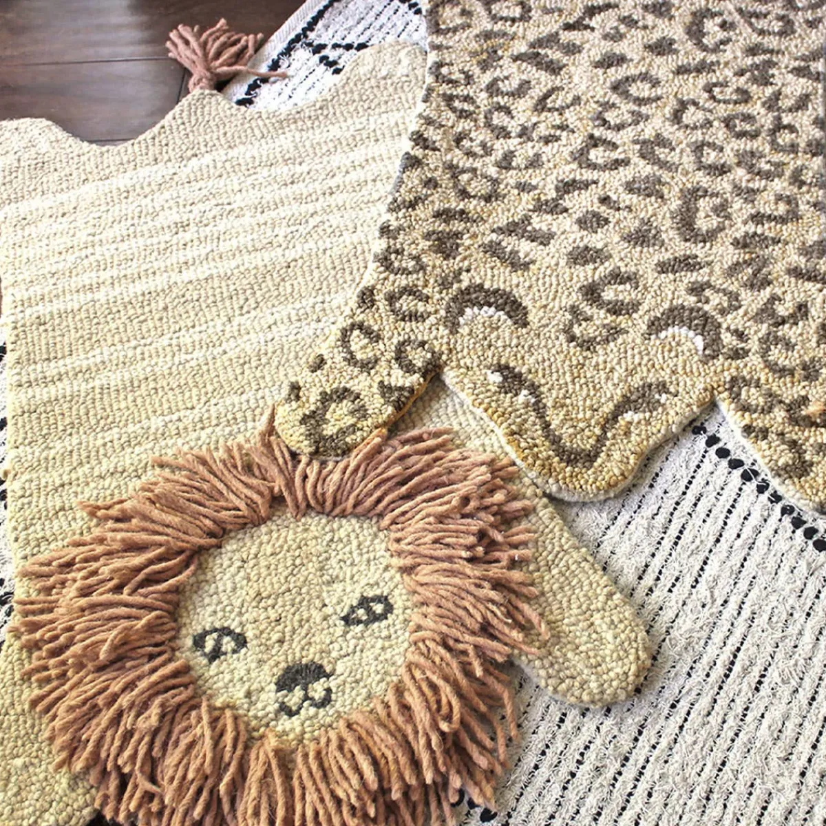 Rugs-Crane Baby Lion Shape Wool Rug