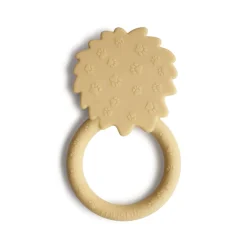 Teethers|Pacifiers + Clips-Mushie Lion Teether Soft Yellow