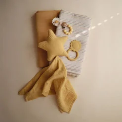 Teethers|Pacifiers + Clips-Mushie Lion Teether Soft Yellow
