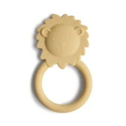 Teethers|Pacifiers + Clips-Mushie Lion Teether Soft Yellow