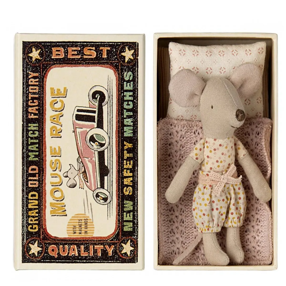 Plush Animals-Maileg Little Sister Mouse in Matchbox