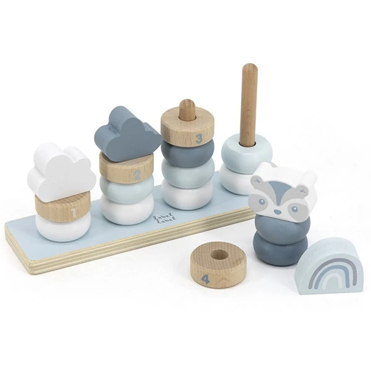 Wooden Toys|Stack + Nest Toys-Label Label Little Stacking Rings