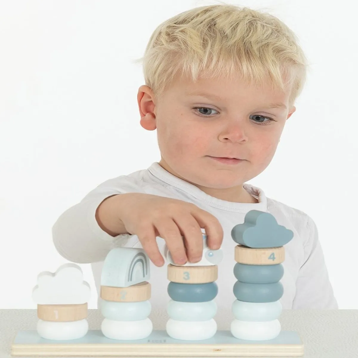 Wooden Toys|Stack + Nest Toys-Label Label Little Stacking Rings