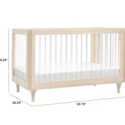 Convertible Cribs-Babyletto Lolly 3-in-1 Acrylic Crib