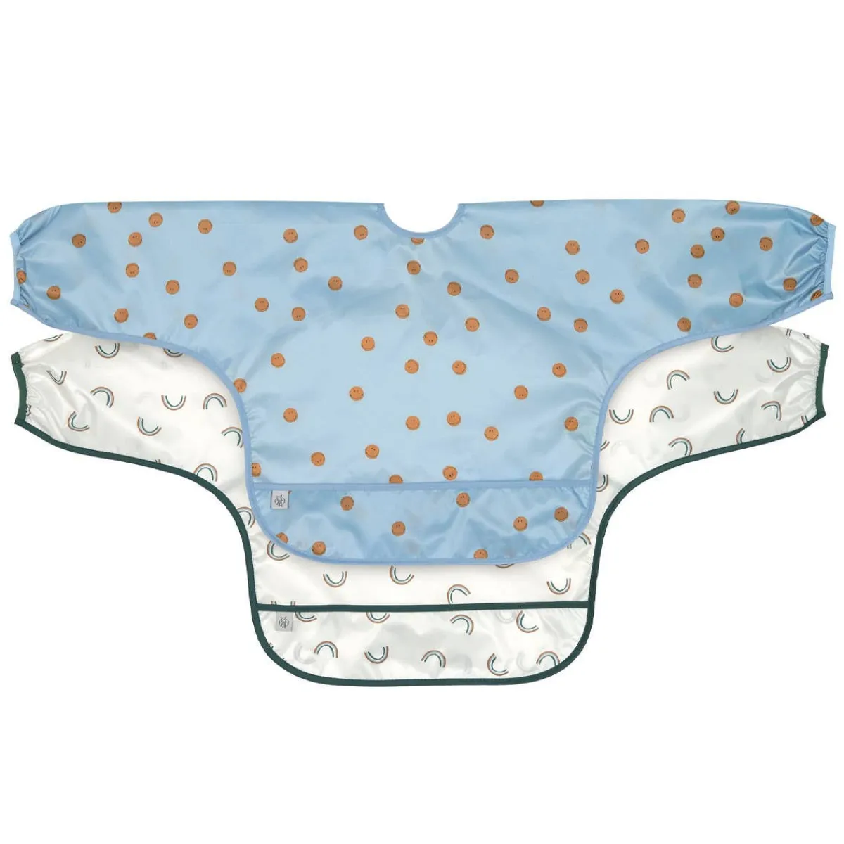 Bibs + Burps-Lassig Long Sleeve Bib (2 Pack)