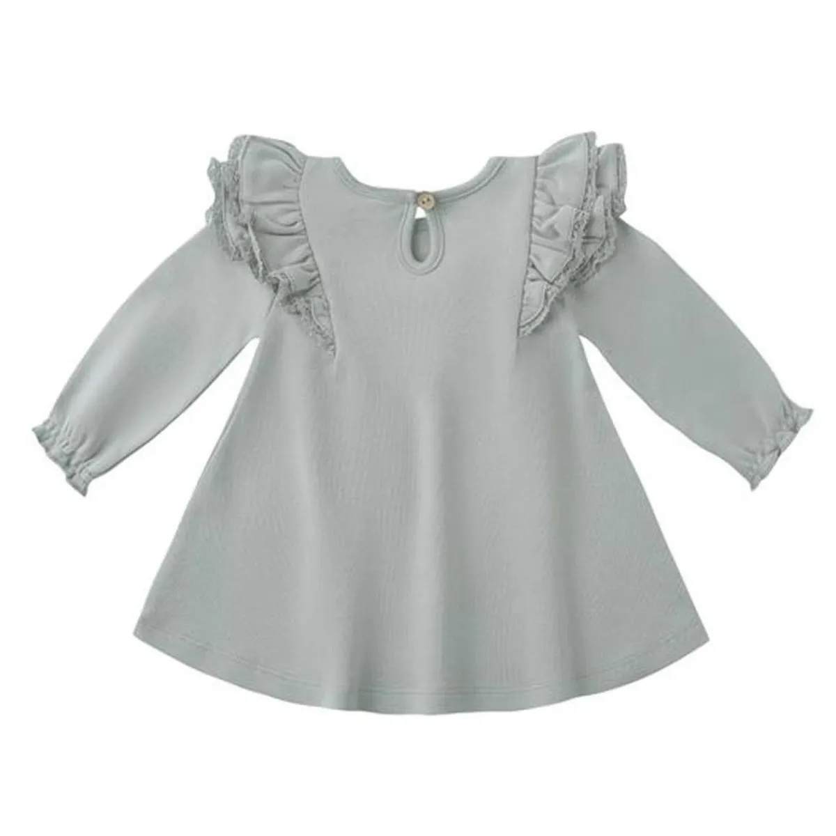 Skirts|Dresses-Quincy Mae Long Sleeve Flutter Dress