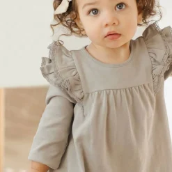 Skirts|Dresses-Quincy Mae Long Sleeve Flutter Dress