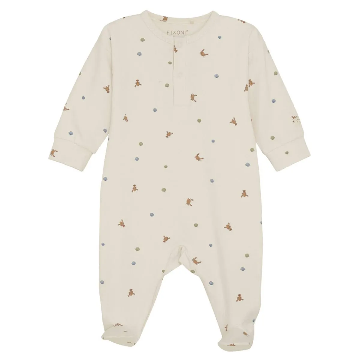 Rompers|Onesies-Fixoni Long Sleeve Romper Eggnog