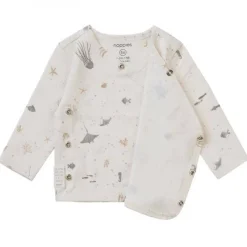 Tops + Tees-Noppies Long Sleeve Tee Brooks Whisper White