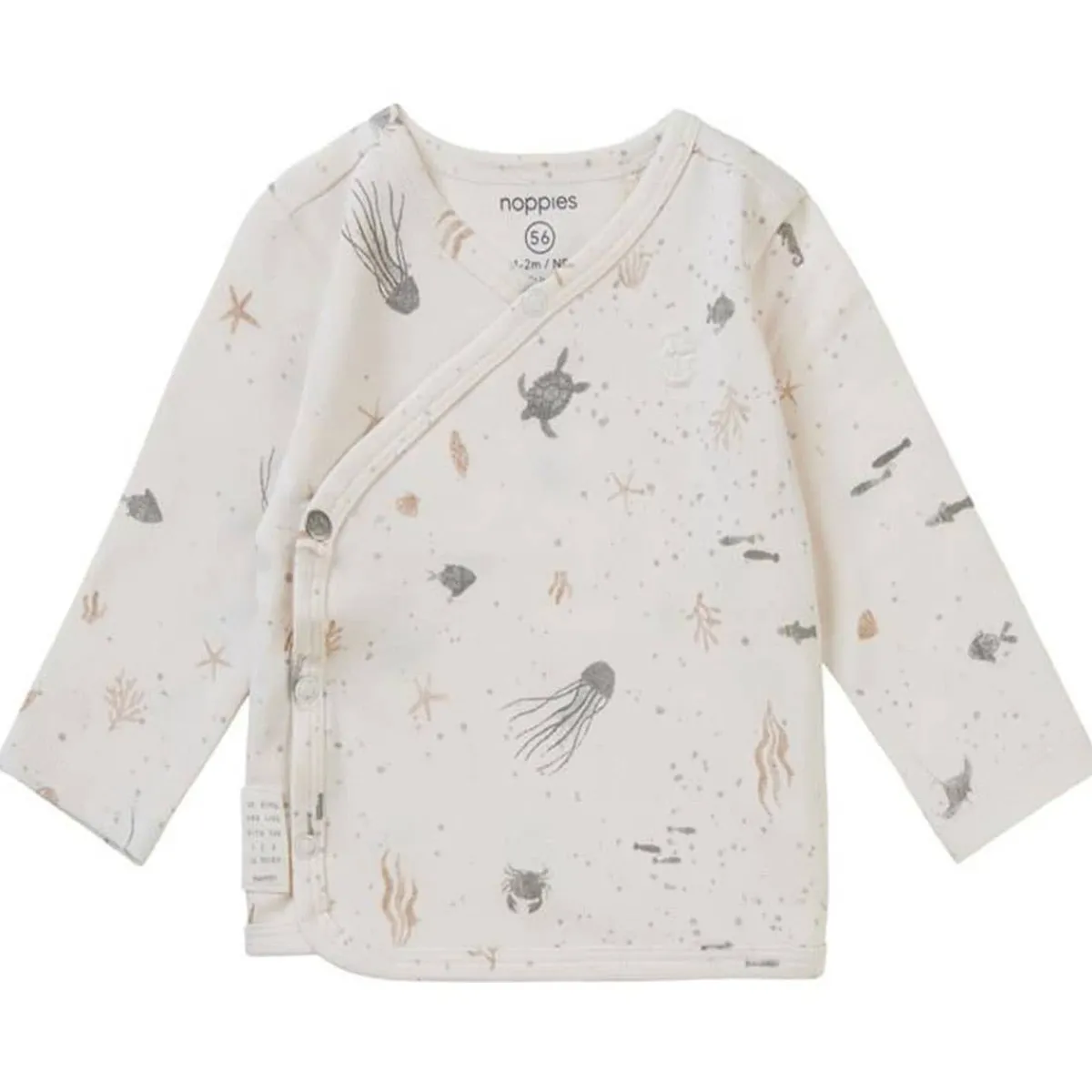 Tops + Tees-Noppies Long Sleeve Tee Brooks Whisper White