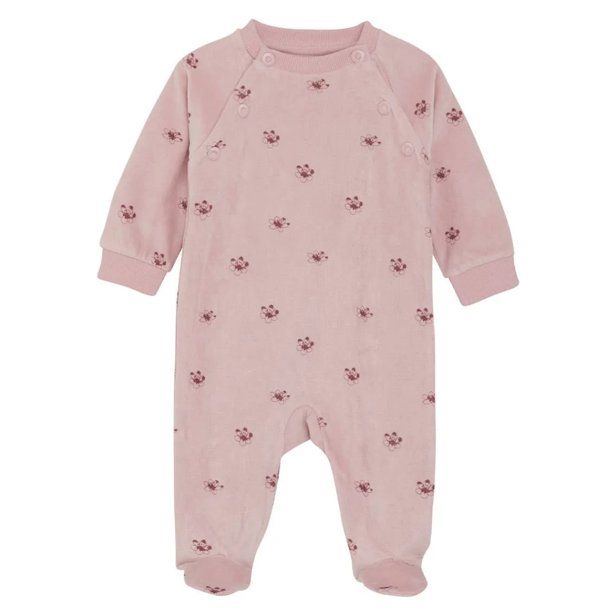 Rompers-Fixoni Long Sleeve Velour Romper