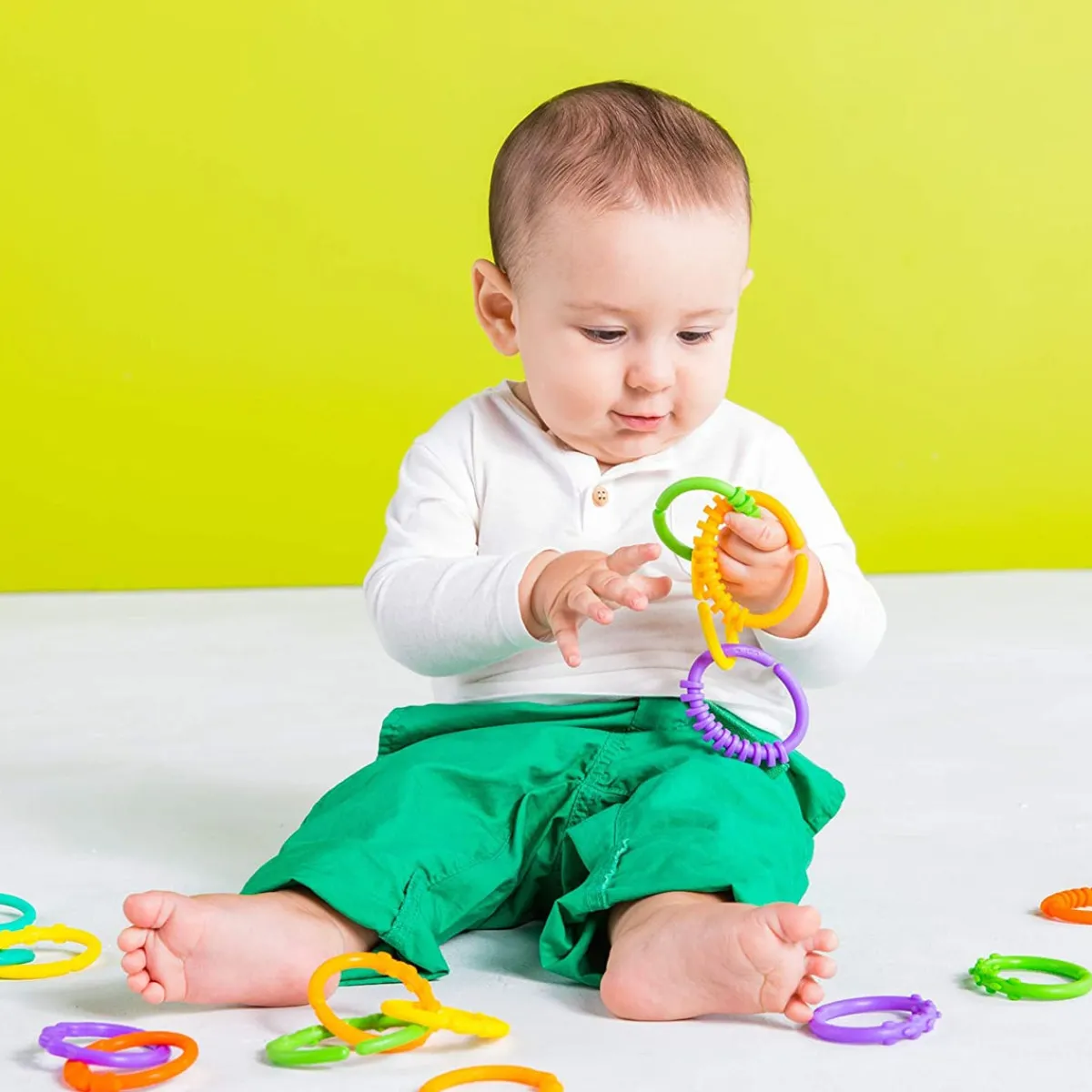 Grasping Toys|Pacifiers + Clips-Bright Starts Lots-of-Links