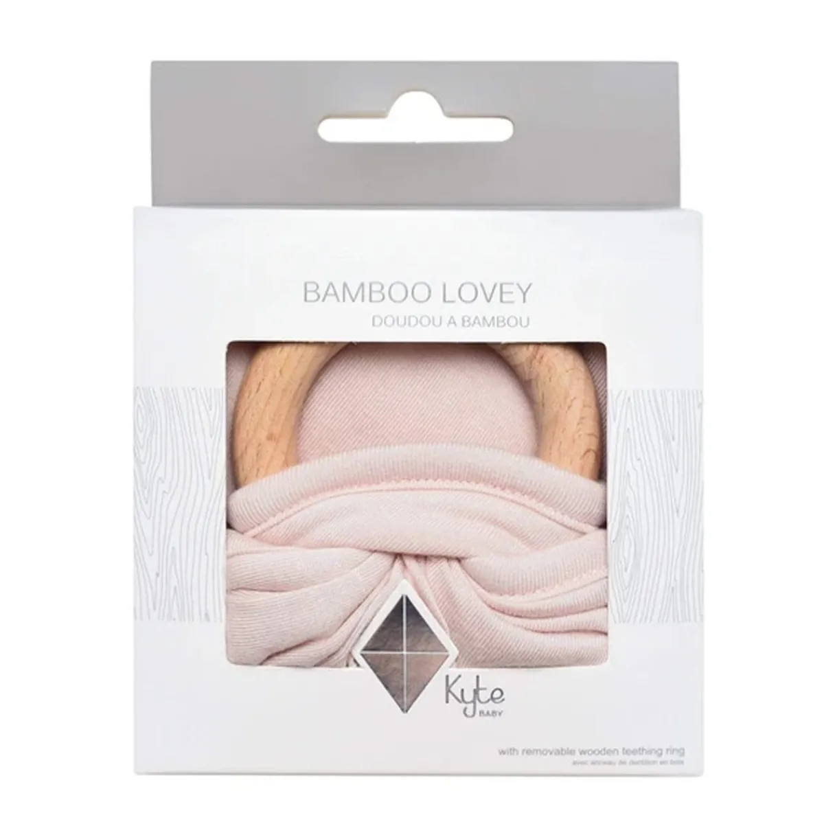 Teething Blankies|Wooden Rattles + Teethers-Kyte Baby Lovey with Wooden Teething Ring