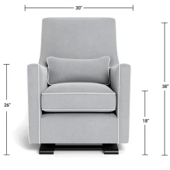 Gliders-Monte Design Luca Glider - Fabric with Espresso Base