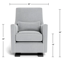Gliders-Monte Design Luca Glider - Wool Fabric with Espresso Base
