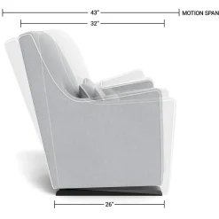 Gliders-Monte Design Luca Glider - Wool Fabric with Espresso Base