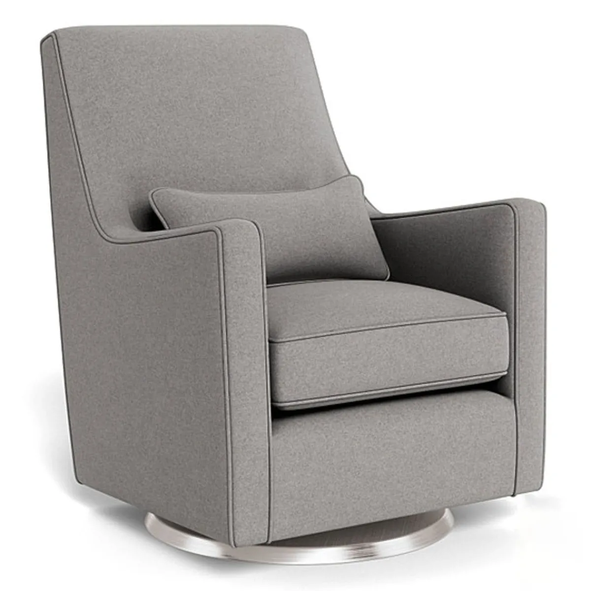 Gliders-Monte Design Luca Glider - Wool Fabric with Swivel Base