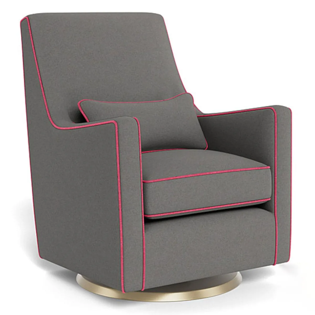 Gliders-Monte Design Luca Glider - Wool Fabric with Swivel Base