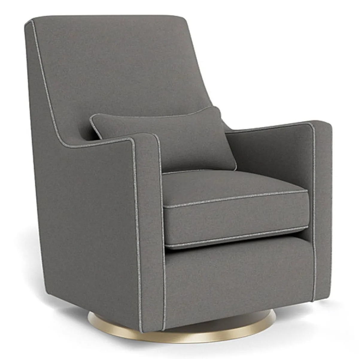 Gliders-Monte Design Luca Glider - Wool Fabric with Swivel Base
