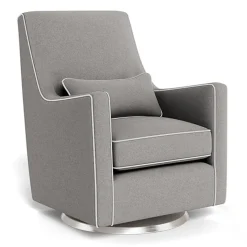 Gliders-Monte Design Luca Glider - Wool Fabric with Swivel Base