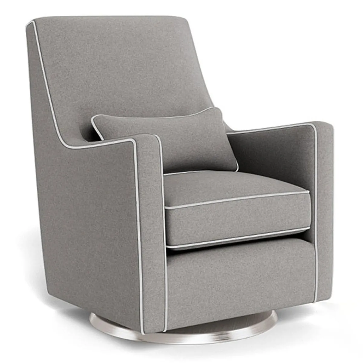 Gliders-Monte Design Luca Glider - Wool Fabric with Swivel Base
