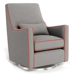 Gliders-Monte Design Luca Glider - Wool Fabric with Swivel Base