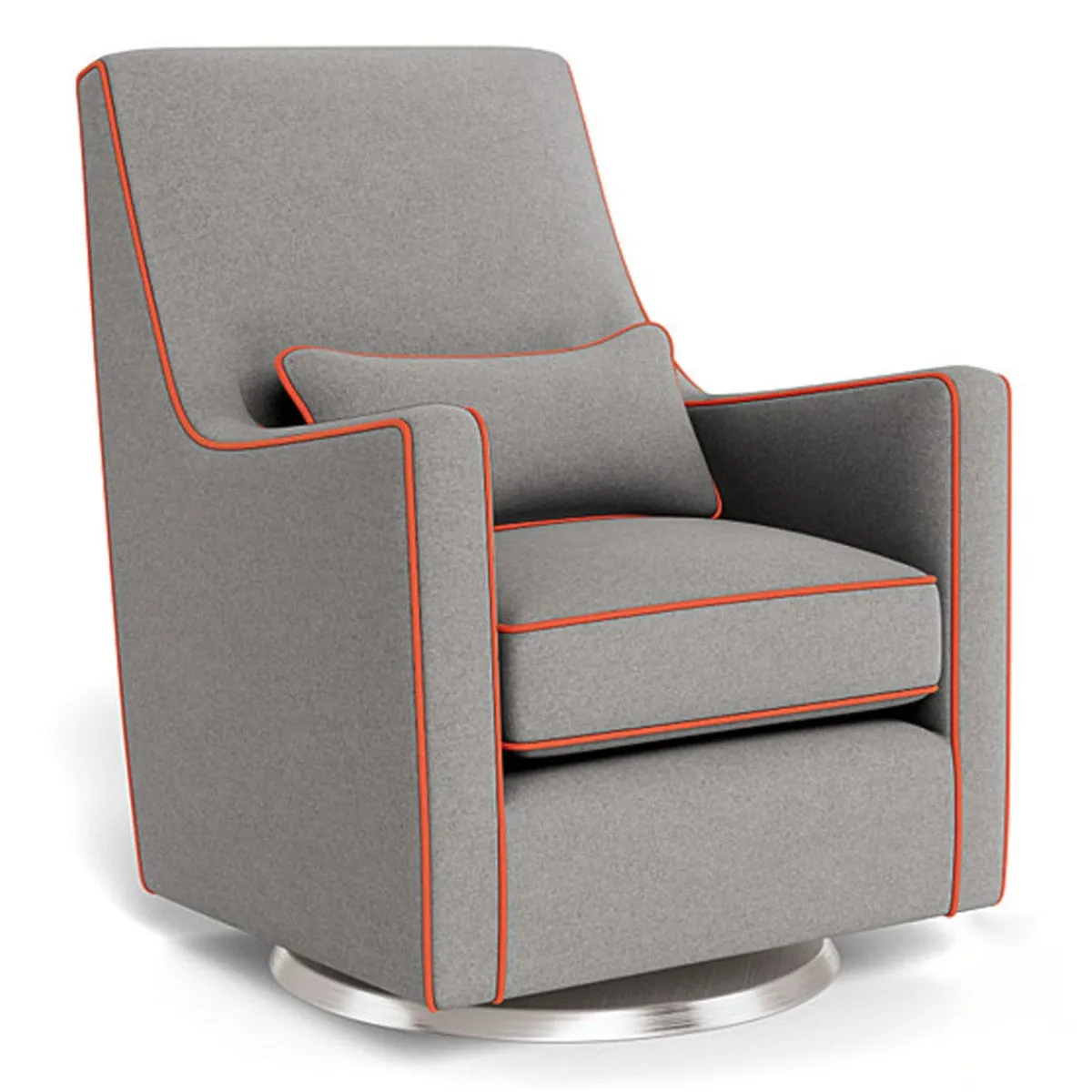 Gliders-Monte Design Luca Glider - Wool Fabric with Swivel Base