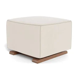 Ottomans-Monte Design Luca Ottoman - European Fabric with Walnut Base