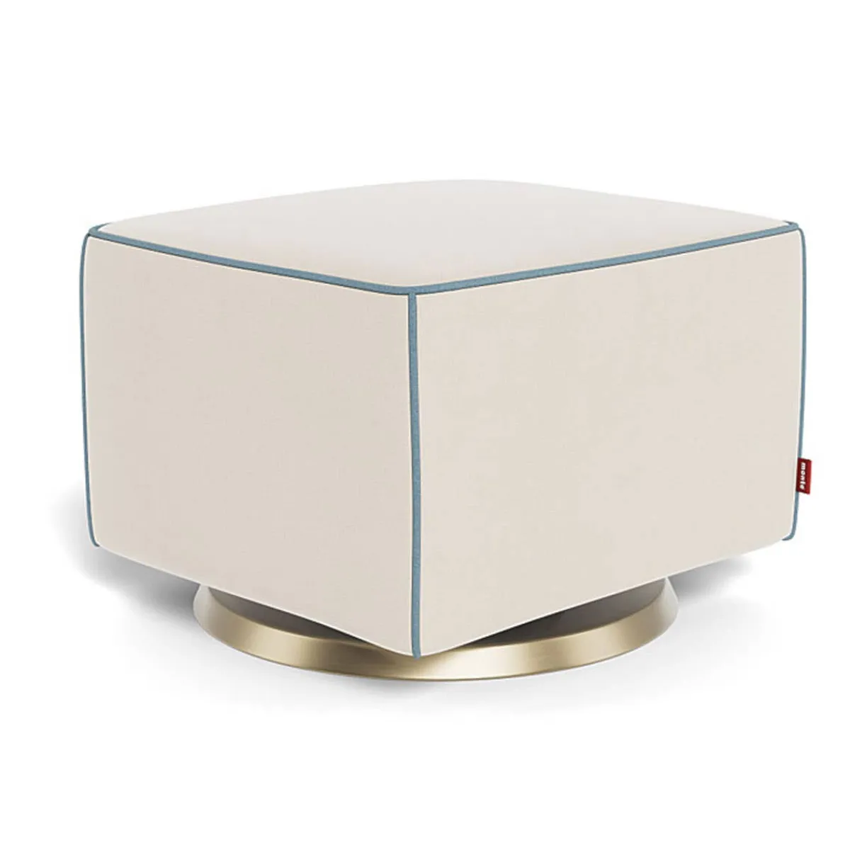 Ottomans-Monte Design Luca Ottoman - European Fabric with Swivel Base