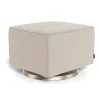 Ottomans-Monte Design Luca Ottoman - Wool Fabric with Swivel Base