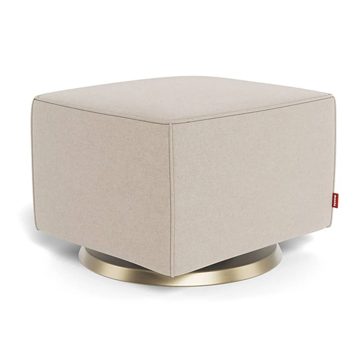 Ottomans-Monte Design Luca Ottoman - Wool Fabric with Swivel Base