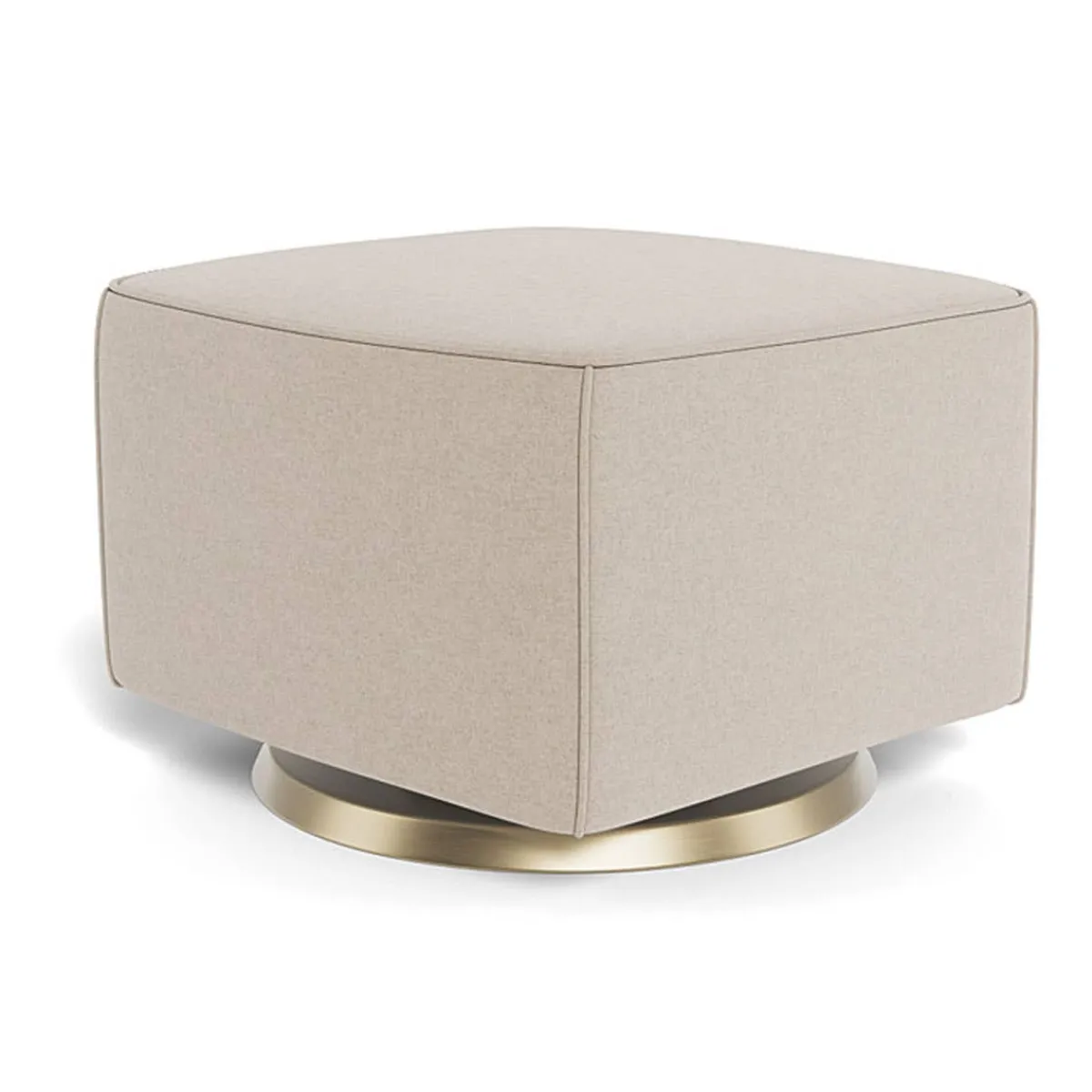Ottomans-Monte Design Luca Ottoman - Wool Fabric with Swivel Base