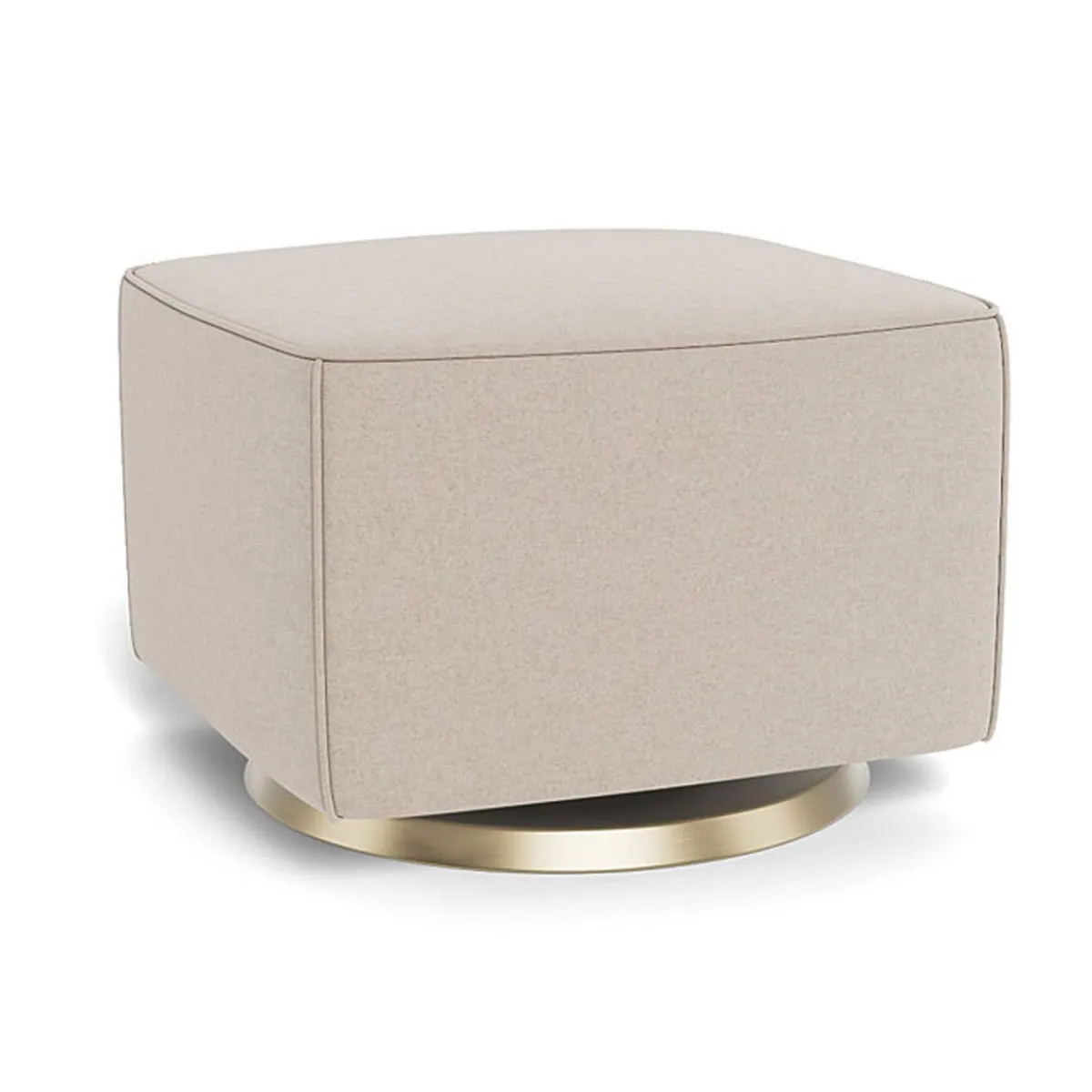 Ottomans-Monte Design Luca Ottoman - Wool Fabric with Swivel Base