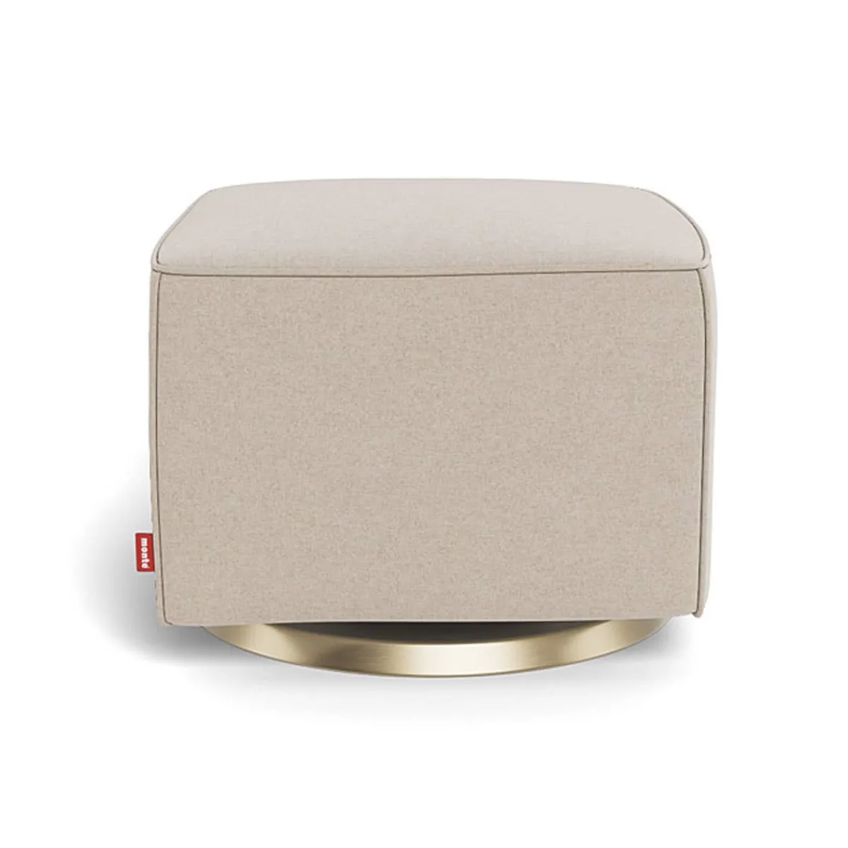 Ottomans-Monte Design Luca Ottoman - Wool Fabric with Swivel Base